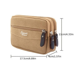 Canvas Belt Bag Men's Large Capacity Waist Bag