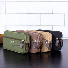 Canvas Belt Bag Men's Large Capacity Waist Bag