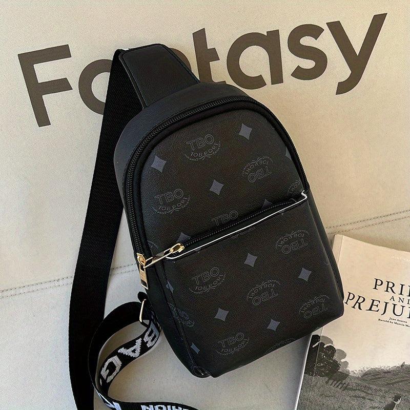 Stylish Printed Chest Bag Crossbody Adjustable Shoulder Strap