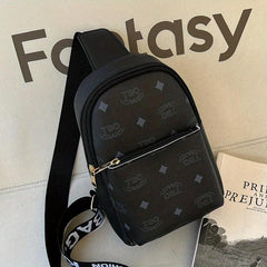 Stylish Printed Chest Bag Crossbody Adjustable Shoulder Strap