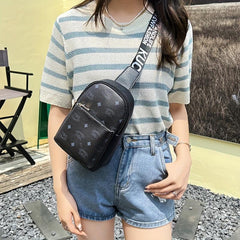 Stylish Printed Chest Bag Crossbody Adjustable Shoulder Strap