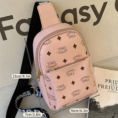 Stylish Printed Chest Bag Crossbody Adjustable Shoulder Strap