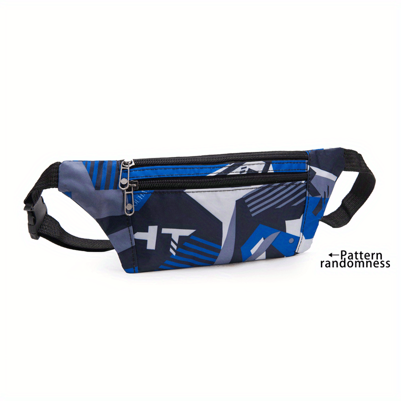 Canvas Waist Bag Printed Chest Bag Shoulder Bag Student Sports Diagonal Bag