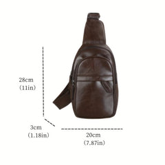 Men's Leather Crossbody Fanny Pack for Outdoors