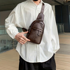 Men's Leather Crossbody Fanny Pack for Outdoors