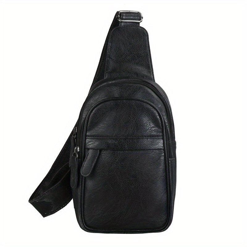 Men's Leather Crossbody Fanny Pack for Outdoors