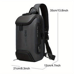 Men's Casual Large Capacity Chest Bag Waterproof Shoulder Crossbody Tablet Bag