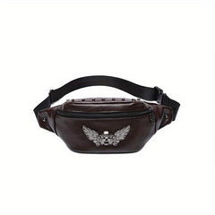 Skull Wings Chest Bag Punk Style Fanny Bag