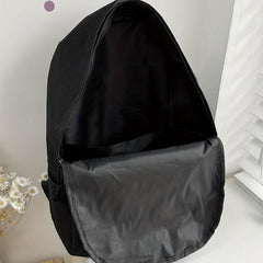 Large Capacity Campus Backpack Solid School Bag All Match Rucksack