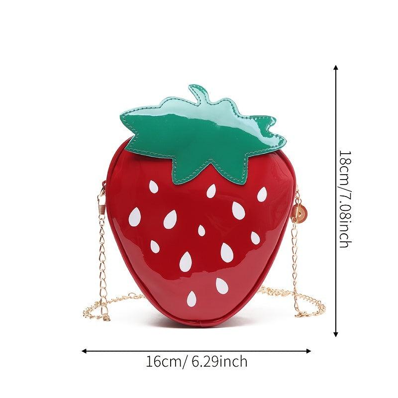 Strawberry Crossbody Bag Coin Purse Chain Shoulder Bag for Girls Women