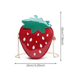Strawberry Crossbody Bag Coin Purse Chain Shoulder Bag for Girls Women