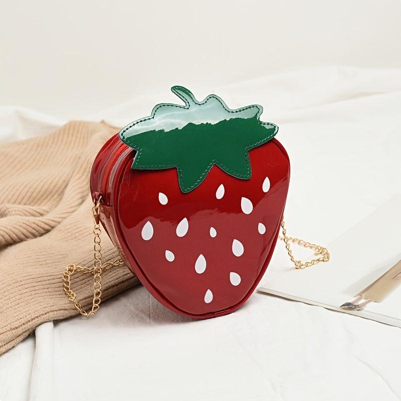 Strawberry Crossbody Bag Coin Purse Chain Shoulder Bag for Girls Women