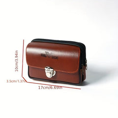 Men's Waist Bag Belt Buckle Zipper Phone Coin Purse
