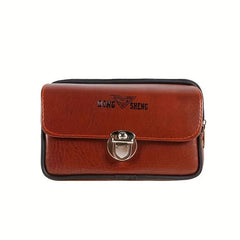 Men's Waist Bag Belt Buckle Zipper Phone Coin Purse