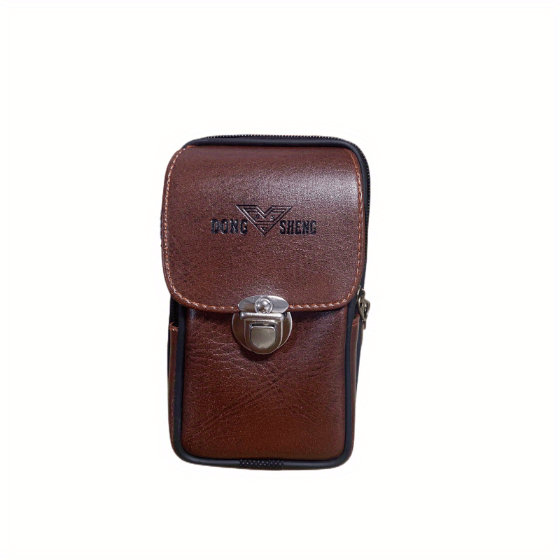 Men's Waist Bag Belt Buckle Zipper Phone Coin Purse