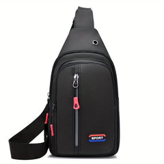 Waterproof Nylon Chest Bag for Men Large Capacity Sports Cycling Crossbody