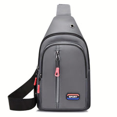 Waterproof Nylon Chest Bag for Men Large Capacity Sports Cycling Crossbody
