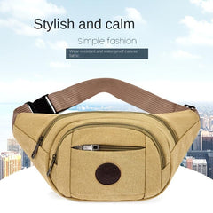 Anti Isolysin Canvas Waist Bag Men's Street Stall Anti theft Sports Chest Bag