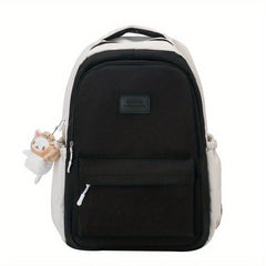 Colorblock Nylon Backpack Student School Bag Women's Travel Bookbag