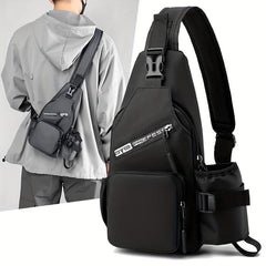 Men's Multifunctional Chest Bag Large Capacity Waterproof Shoulder Bag