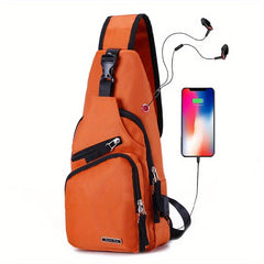 Men Sling Bag Water Resistant Shoulder Chest Crossbody Bags Sling Backpack