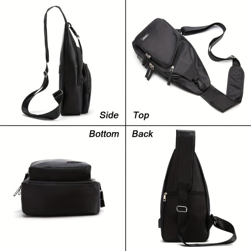 Men Sling Bag Water Resistant Shoulder Chest Crossbody Bags Sling Backpack
