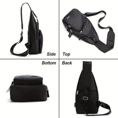 Men Sling Bag Water Resistant Shoulder Chest Crossbody Bags Sling Backpack