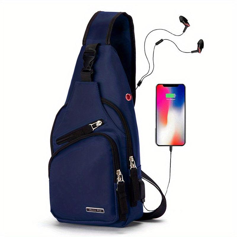 Men Sling Bag Water Resistant Shoulder Chest Crossbody Bags Sling Backpack
