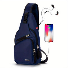 Men Sling Bag Water Resistant Shoulder Chest Crossbody Bags Sling Backpack