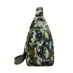 Men's Camouflage Crossbody Bag Lightweight Outdoor Sports Casual Chest Bag