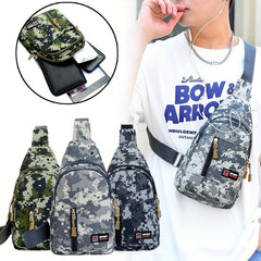 Men's Camouflage Crossbody Bag Lightweight Outdoor Sports Casual Chest Bag