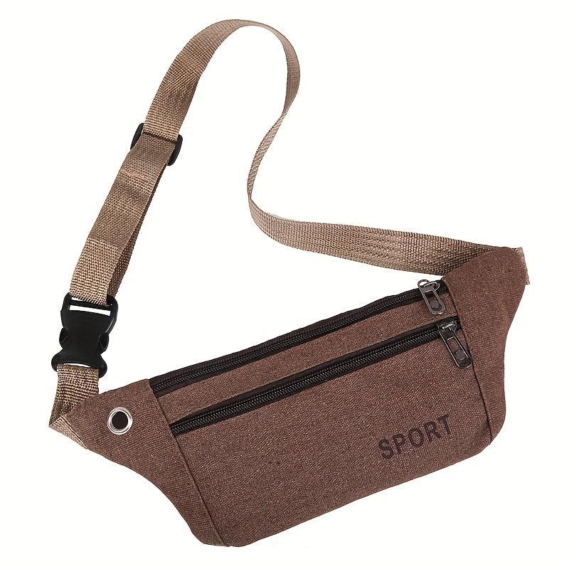 Large Canvas Waist Bag for Sports and Casual Wear