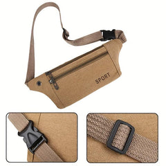 Large Canvas Waist Bag for Sports and Casual Wear