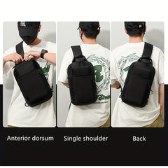Men's High Crossbody Shoulder Bag Chest Bag With Safety Lock