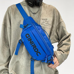 Letter Pattern Chest Bag Waist Bag Student Casual Fanny Bag