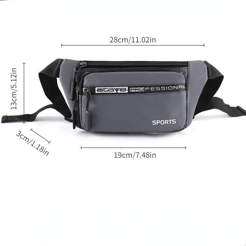 Men's Waist Bag Coin Purse Mobile Phone Bag Solid Waist Bag Crossbody Bag