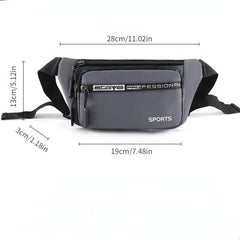 Men's Waist Bag Coin Purse Mobile Phone Bag Solid Waist Bag Crossbody Bag