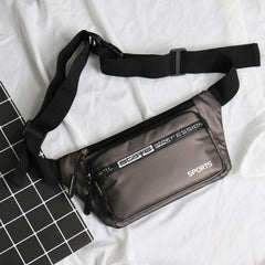 Men's Waist Bag Coin Purse Mobile Phone Bag Solid Waist Bag Crossbody Bag