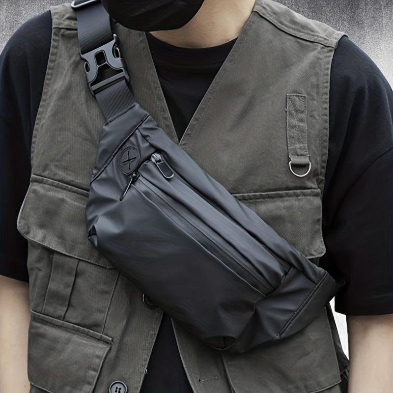 Men's Waist Bag Coin Purse Mobile Phone Bag Solid Waist Bag Crossbody Bag