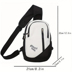 Stylish Contrast Chest Bag Waterproof