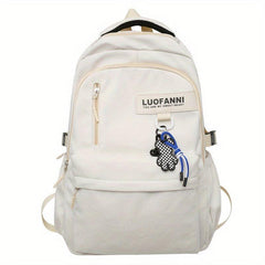 Letter Patch Decor Backpack Preppy Style School Bag