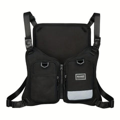 Men's Reflective Chest Bag Running Waist Bag Tactical Vest
