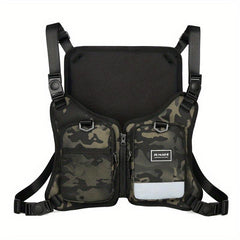 Men's Reflective Chest Bag Running Waist Bag Tactical Vest