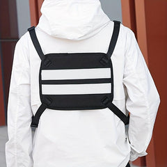 Men's Reflective Chest Bag Running Waist Bag Tactical Vest