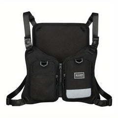 Men's Reflective Chest Bag Running Waist Bag Tactical Vest