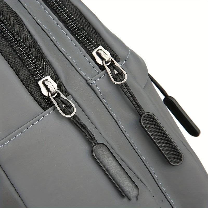 Men's Crossbody Chest Bag Waterproof Shoulder Bag With Earphone Hole
