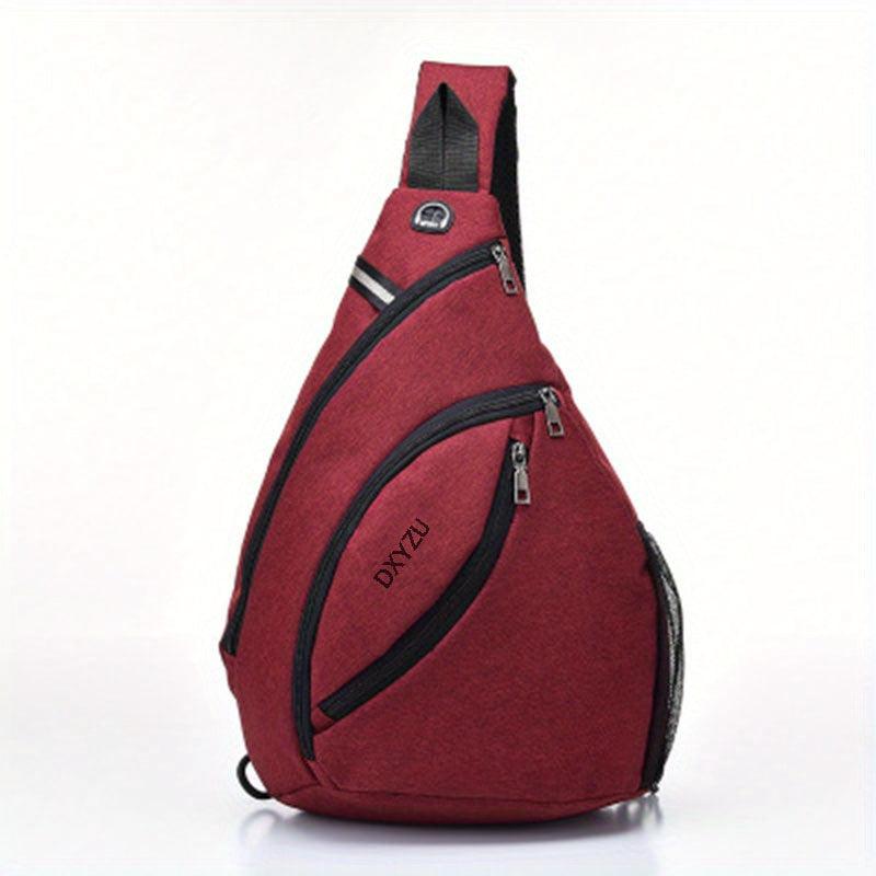 Men's Lightweight Nylon Chest Bag Shoulder Backpack