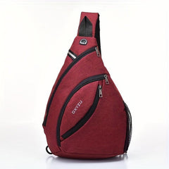Men's Lightweight Nylon Chest Bag Shoulder Backpack