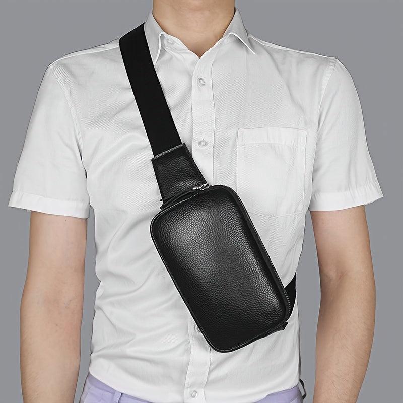 Cowhide Leather Fanny Pack Outdoor Travel Waist Bag for Men
