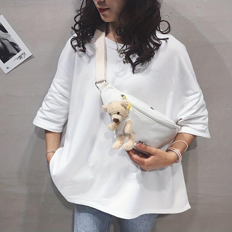 Casual Canvas Waist Bag for Traveling and Outdoor Activities